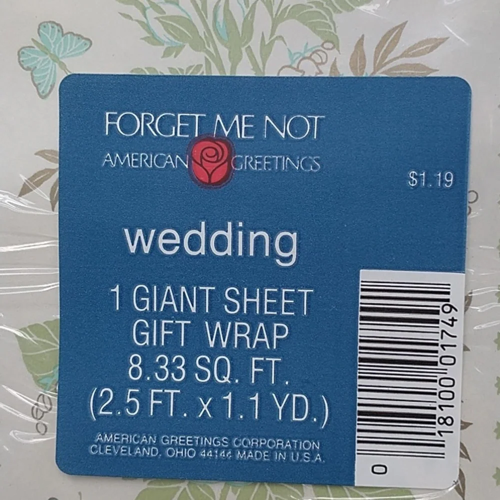 Vintage Assorted Wedding Gift Wrap American Greetings 13 Total Packs